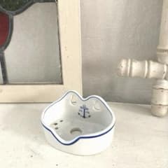 フランス　アンティーク ソープディッシュ　陶器　ザボンディッシュ　パリブロカント フランス アンティーク ソープディッシュ 陶器 ザボンディッシュ パリ