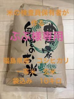 ぷぷ様専用　令和7年産 福島県産 コシヒカリ 袋込み　10キロのサムネイル