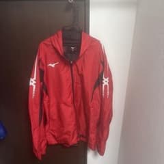 MIZUNO ウォームアップジャケット 赤 2XL - メルカリ