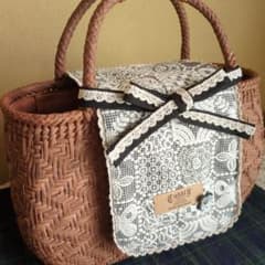 あ*い様 楕円高級極細網代山葡萄 かごバッグ 籠がま口ミナペルホネンあけび 胡桃 あ*い様 楕円高級極細網代山葡萄 かごバッグ 籠がま口ミナペルホネン