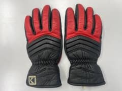 KUSHITANI ライディンググローブ レザー ブラック レッド - メルカリ