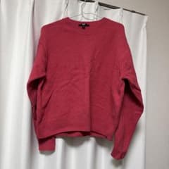 UNIQLO クルーネックニット ピンク XLのサムネイル