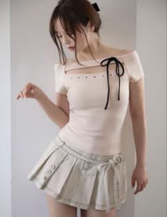 andmary Dada ribbon tops pinkのサムネイル