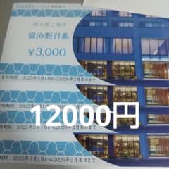 【最新】トーセイ株主優待券　宿泊割引券　12000円分　2026年2月末迄のサムネイル