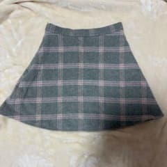 アンミール/An MILLE チェック柄 ミニスカート グレー ピンクのサムネイル