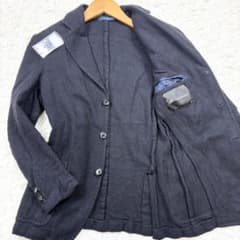 高級品/希少◎サルトリオ　テーラードジャケット　霜降り　メランジ　ダークネイビー 高級品/希少◎サルトリオ テーラードジャケット 霜降り メランジ