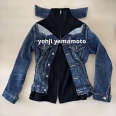 yohji yamamoto デニム・ニット コンビジャケット 2 - メルカリ