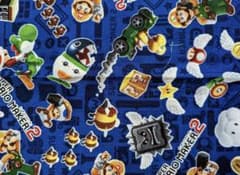 スーパーマリオメーカー2 青 オックス生地 端切れのサムネイル