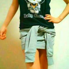 ブラック❤ ラフなコーデに！BabyShoop腰巻き風タイトスカートのサムネイル
