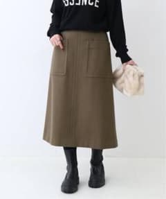 Spick and Span ビーバーメルトントラペーズスカートのサムネイル