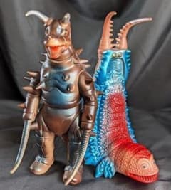 グドン　ツインテール　ブルマァク　再販　ソフビ グドン＆ツインテール（ブルマァク復刻）ソフビフィギュア2体セット