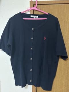 U.S. POLO ASSN. 半袖ニットカーディガン ネイビーのサムネイル