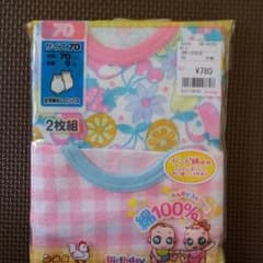専用　新品　袖なしロンパス２枚組と花柄ロンパースのサムネイル