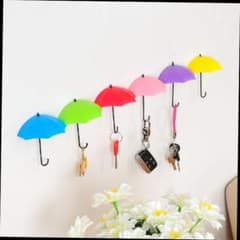 鍵掛け 小物入れ 収納 壁 フック 6色セット 傘 インテリア小物 壁面収納のサムネイル