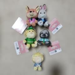 【処分価格】ズートピア2　ミルキーボアマスコット・ねむぐるみマスコット　5個