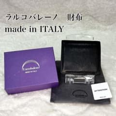 【極美品】ラルコバレーノ　定価2万7500円！　二つ折り財布　レザー　箱付きのサムネイル