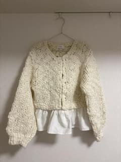 Acka frill hand knit cardigan - メルカリ