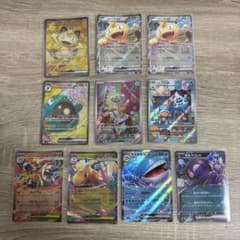 ニャースex SR、RR×2枚、ナンジャモのハラバリーex SR、チラーミィAR