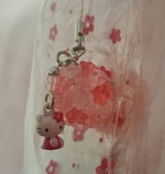 ハローキティ ストラップ ビーズ フラワー 2004年 平成レトロ レア