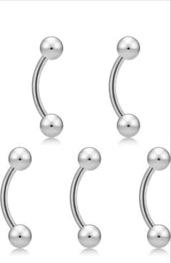 ステンレススチール バーベル型ピアス用金具 5個セットのサムネイル