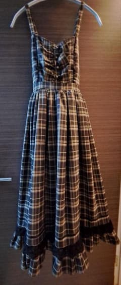 axes femme POETIQUEチェック柄 キャミワンピース レース装飾のサムネイル