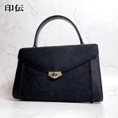 極美品✨印伝 ハンドバッグ ターンロック 東京謹製 本漆 フォーマル 