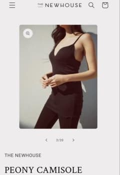 値下げ　THENEWHOUSE PEONY CAMISOLE ブラック　サイズS 値下げ THENEWHOUSE PEONY CAMISOLE ブラック サイズS - メルカリ