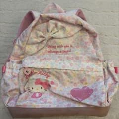 Hello Kitty キッズ　キティ花柄 リボン リュックのサムネイル
