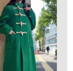 BEAMS BOY 緑色ダッフルコート フード付き - メルカリ