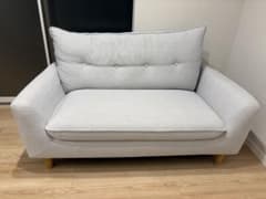 美品】ニトリ ローソファにもなるコンパクトソファ 布張りタイプ