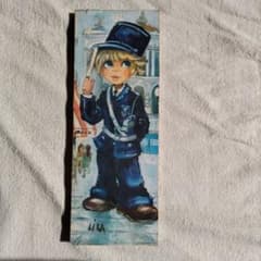 【レトロ品】ミシェルトーマス（LISA ）子供の警官 合板プリント壁掛け レトロ品】ミシェルトーマス（LISA ）子供の警官 合板プリント壁掛け