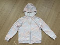 ユニクロ AIRism UVカットパーカー 120cm ピンク系 カモフラ柄のサムネイル