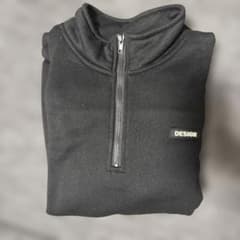 DESIGN ハーフジップ スウェット ブラックのサムネイル