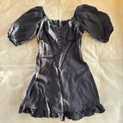 Reformation ブラック 半袖ミニワンピースのサムネイル