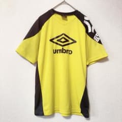 umbro⭕️半袖シャツ Vネック トレーニング 黄色 黒 Sサイズ 肩ロゴ