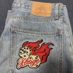 XLARGE デニムパンツ ダイス刺繍のサムネイル