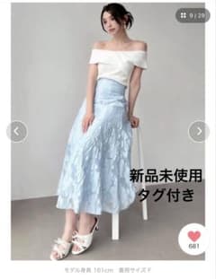 新品未使用　タグ付　シアーフラワースカート