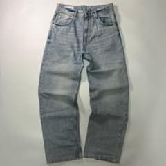 ✵*読様 ZARA Light Blue Wide-Leg Denim Jeanのサムネイル