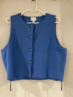 H&M ノースリーブニット ブルー Mのサムネイル