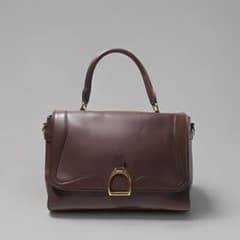 ラルフローレン Stirrup Satchel レザー ウェリントンハンドバッグ 