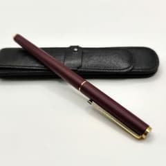 【T】美品✨Montblanc 万年筆 ボルドー インク・ケース付 23461✨モンブラン 万年筆 ブラウン ボルドー スリムライン ペンケース