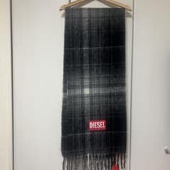 イ*郎様 DIESEL チェック柄マフラーグレー アルパカ混 イ*郎様 DIESEL チェック柄マフラーグレー アルパカ混 - メルカリ