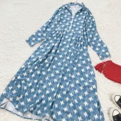 ユナイテッドアローズ 別注 プロヴォーク ハーフジップロングワンピース 総柄 ユナイテッドアローズ 別注 プロヴォーク ハーフジップロング