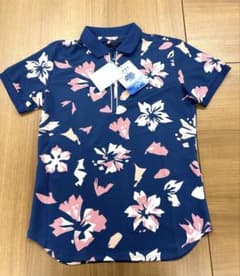 Callaway 花柄ポロシャツ M ネイビーのサムネイル