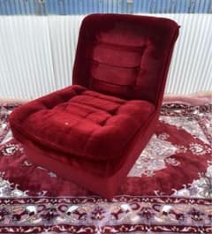 アンティーク】ベロアソファ 1人掛けソファ 昭和レトロ 当時物 喫茶店