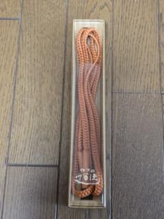 オレンジ 編み込み帯締め 箱入りのサムネイル