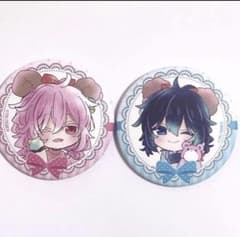 ハッピーシュガーライフ 遊園地ver. POP UP 缶バッジ お揃い耳付き