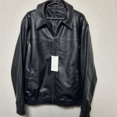ZARA メンズ フェイクレザージャケット ブラック Lのサムネイル