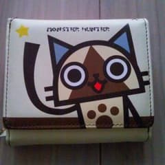 ●モンハン　アイルー　猫　財布のサムネイル