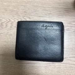 agnes b. アニエスベー 二つ折り財布 ブラック - メルカリ